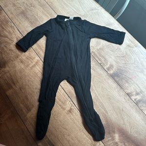 Kyte Baby Double Zipper Black Footie Jams